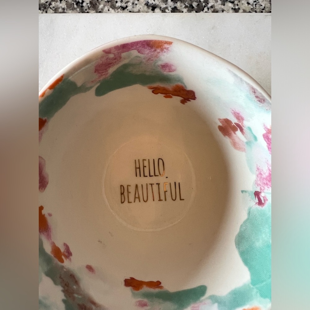 ALTAR'D STATE SARA B Watercolor Monogrammed "C” Ceramic Coffee Cup / Tea Mug - Picture 3 of 5